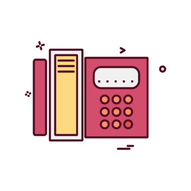 Telefon simgesi tasarım vektörü