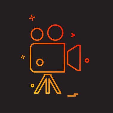 Kamera simgesi tasarım vektörü