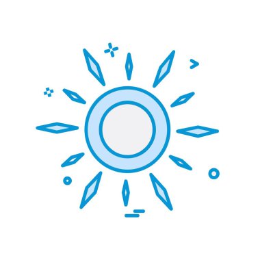 Güneş simgesi tasarım, renkli vektör çizim