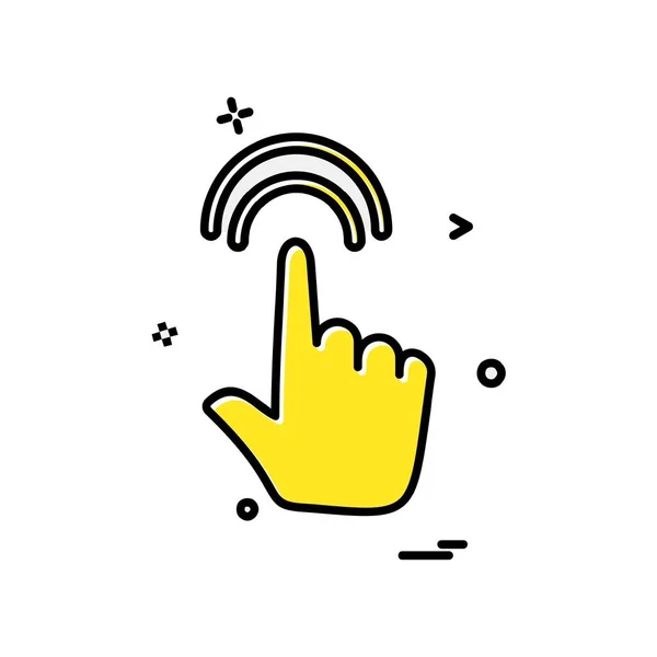 Hand Icon Design Colorful Vector Illustration — Stock Vector