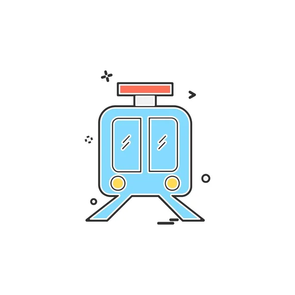 Trein Pictogram Ontwerp Vector — Stockvector