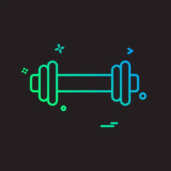 Dumbell Icono Diseño Vector — Vector de stock