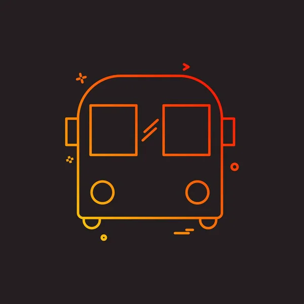 Conception Icône Bus Illustration Vectorielle Colorée — Image vectorielle