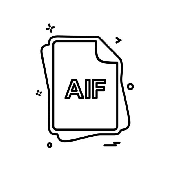 Tipo Archivo Aif Icon Design Vector — Archivo Imágenes Vectoriales