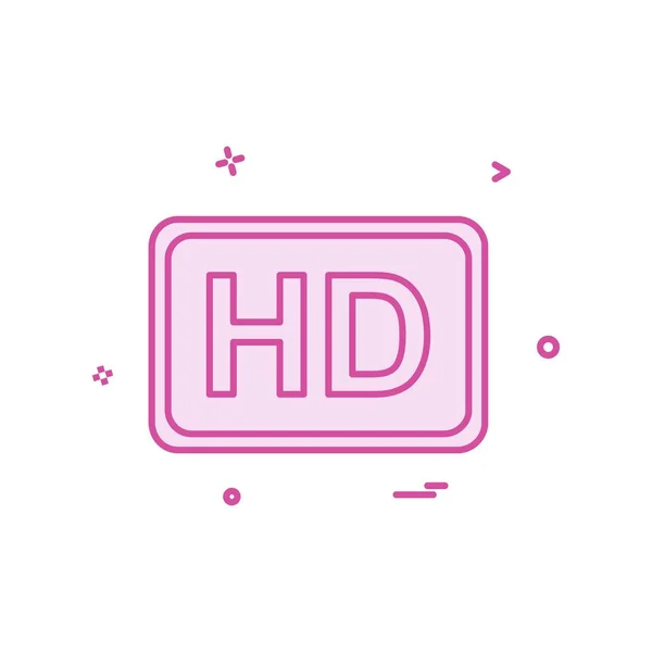 Vettore Progettazione Icone Qualità Video — Vettoriale Stock