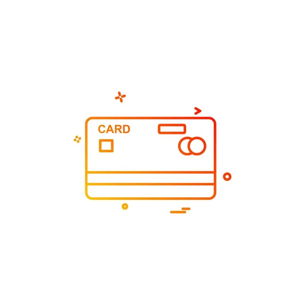 Diseño Icono Tarjeta Crédito Ilustración Vector Colorido — Vector de stock