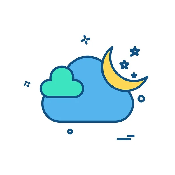 Nube Icono Diseño Vector — Vector de stock