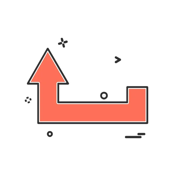 Vettore Disegno Icona Freccia Alto — Vettoriale Stock