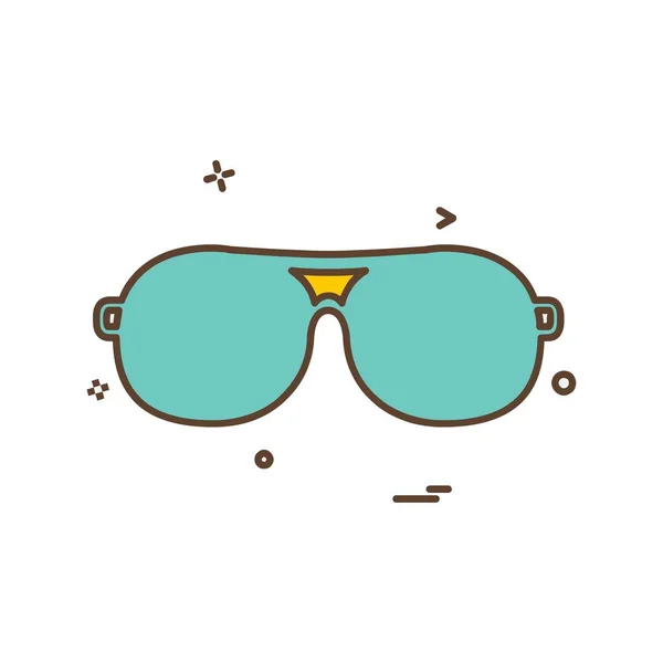 Icono Gafas Vector Diseño — Archivo Imágenes Vectoriales