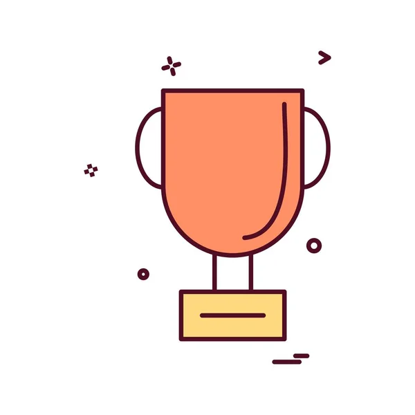 Trophy Cup Winner Icon Vector Design — Stock Vector