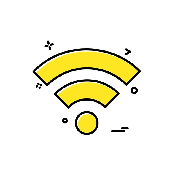 Wifiアイコンデザインベクトル — ストックベクタ