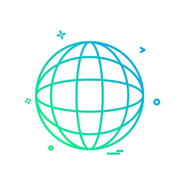 Glob Map Icon Vektordesign — Stockvektor