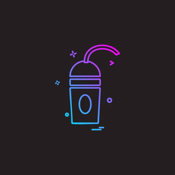 Drink Icon Design Bunte Vektorillustration — Stockvektor