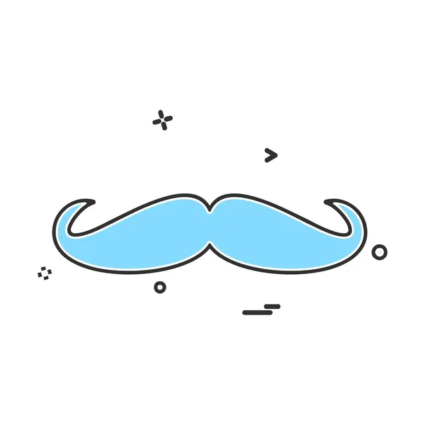 Vetor Design Ícone Bigode —  Vetores de Stock