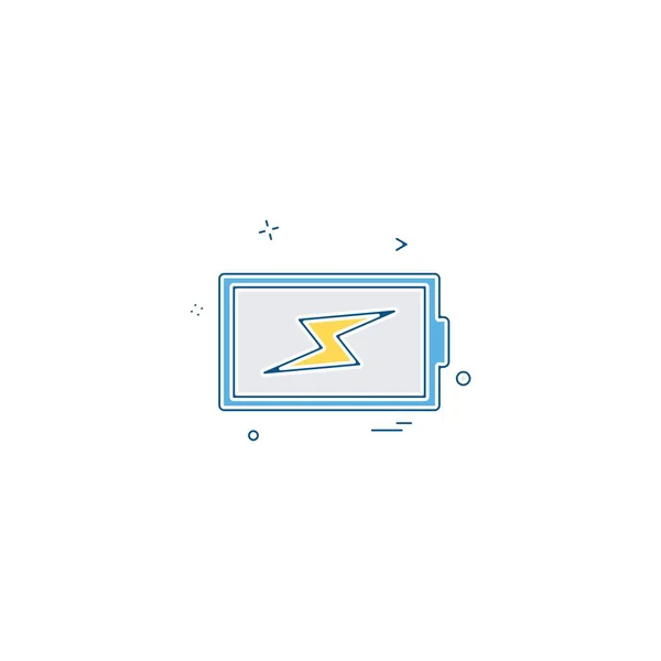 Battery Charging Icon Design Vector — Stock Vector