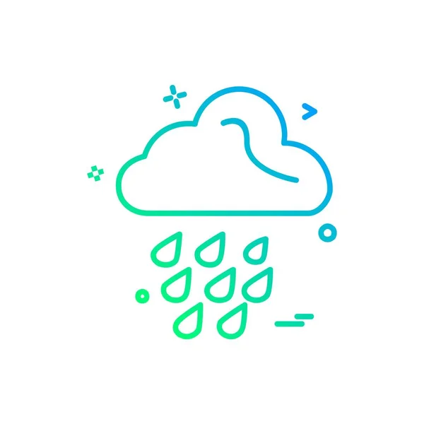 Rain Icon Design Vector — Stock Vector