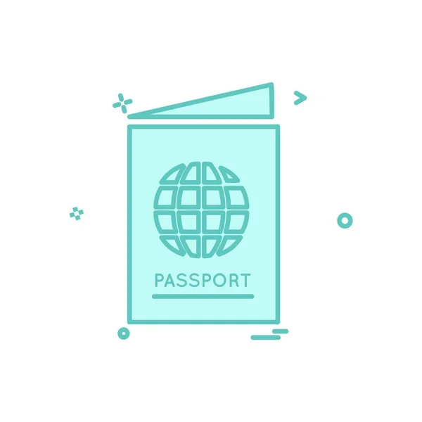 Pasaporte Icono Diseño Vector — Vector de stock