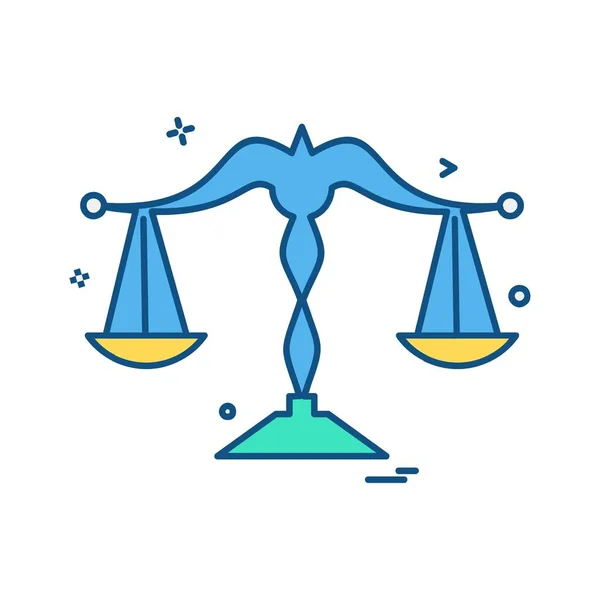 Libra Icon Design Vector — Stock Vector