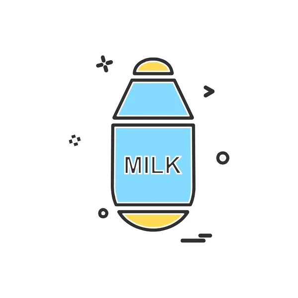 Icono Leche Vector Diseño — Archivo Imágenes Vectoriales