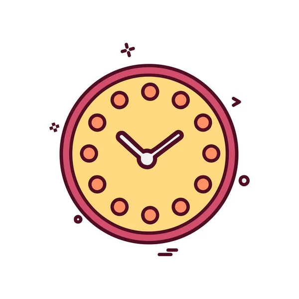 Reloj Icono Diseño Vector — Vector de stock