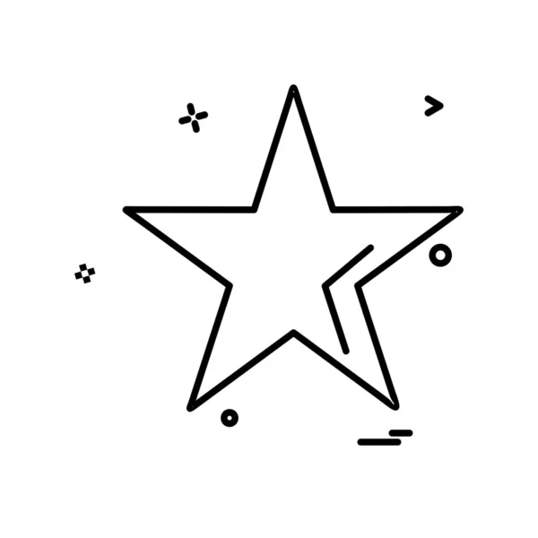 Stern Flach Einfaches Symbol Auf Weißem Hintergrund — Stockvektor