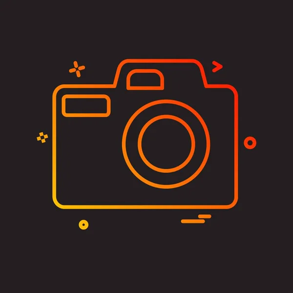 Camera Icon Design Vector — Stock Vector