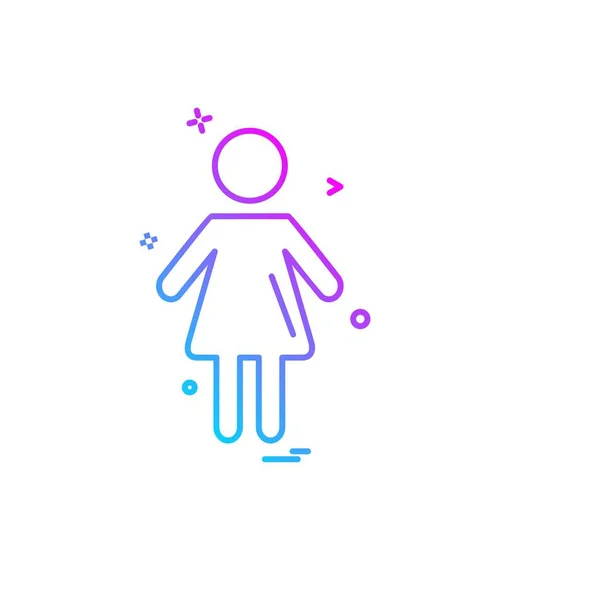 Female Avtar Icon Design Vector — Stock Vector