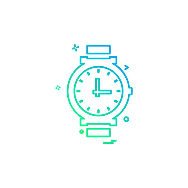 時計アイコンのデザインのベクトル — ストックベクタ