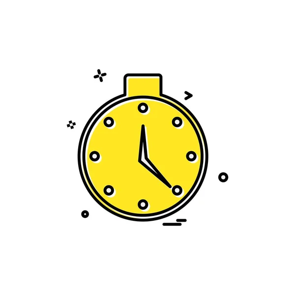 Clock Icon Design Vector — Vector de stoc