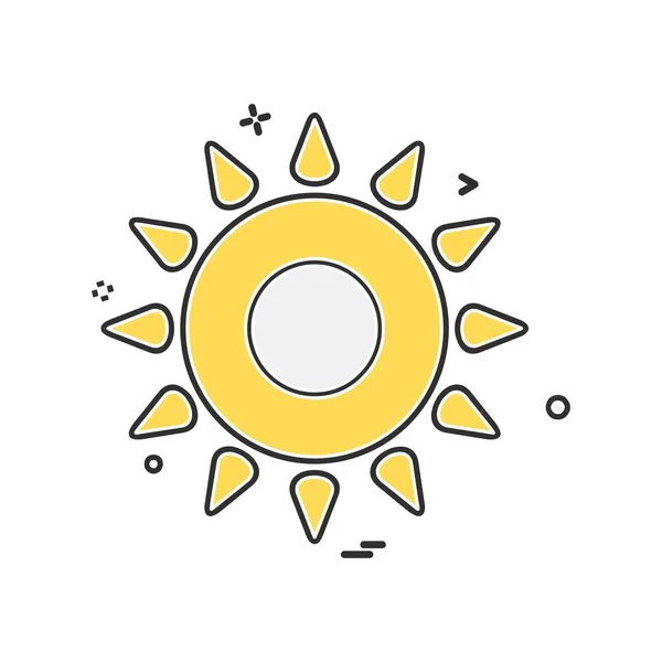 Diseño Icono Sol Ilustración Vectorial Colorido — Vector de stock