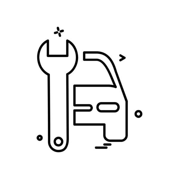 Coche Taller Icono Diseño Vector — Vector de stock