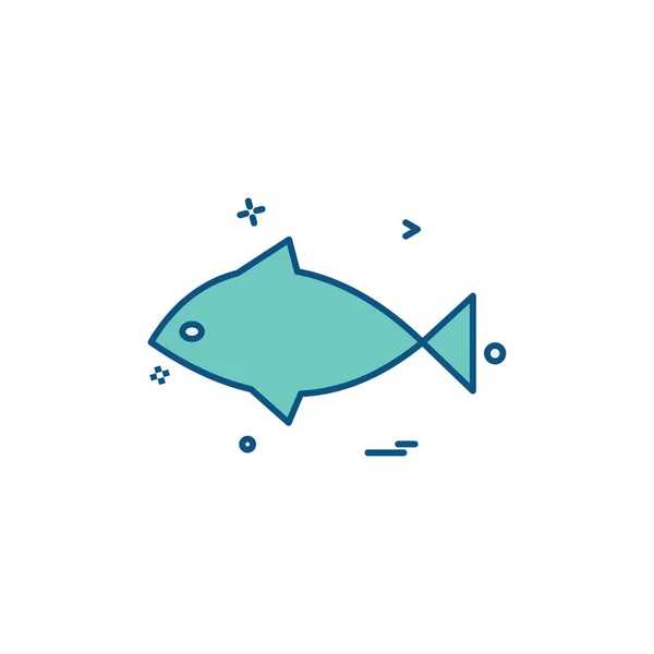 물고기 아이콘 디자인 — 스톡 벡터