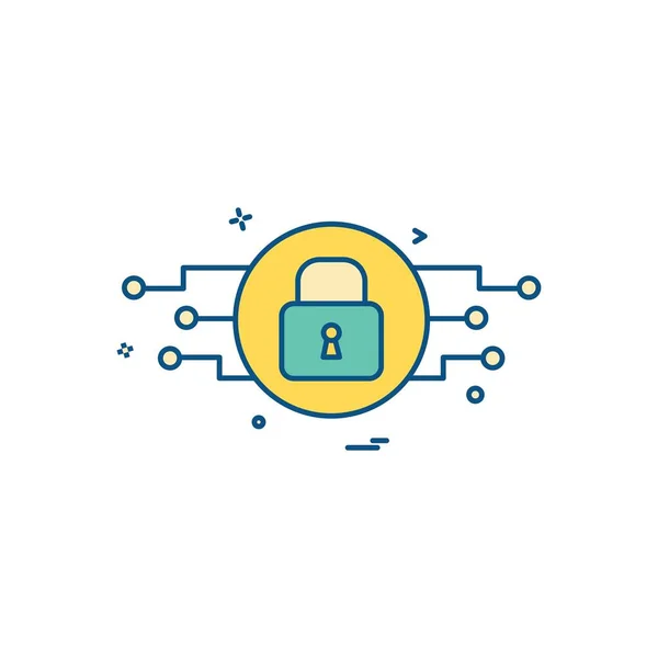 Password Security Icon Design Vector — Stock Vector