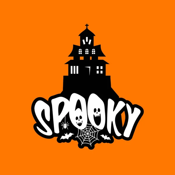 Conception Typographie Amusante Effrayante Pour Les Cartes Célébration Halloween Illustration — Image vectorielle
