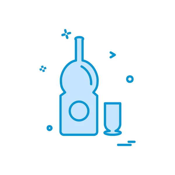 Drink Pictogram Ontwerp Kleurrijke Vectorillustratie — Stockvector