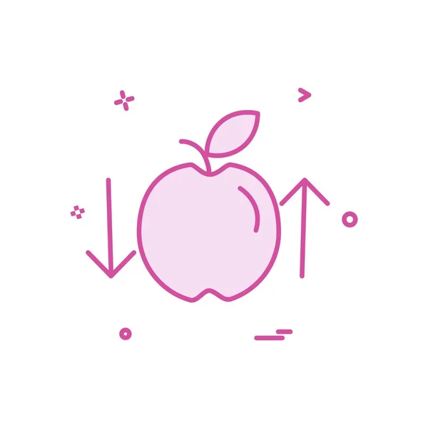 Apple Icono Diseño Vector — Archivo Imágenes Vectoriales