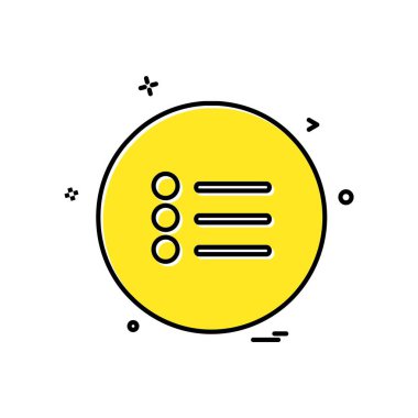 Menü simgesi tasarım, renkli vektör çizim