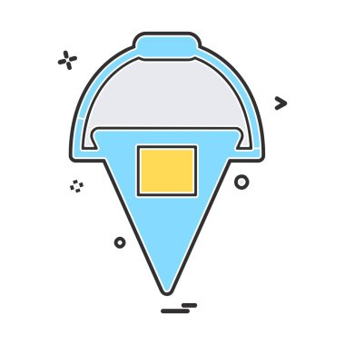 Maske simgesi tasarım, vektör çizim