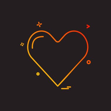 Kalp simgesi tasarım, Sevgililer günü için vektör çizim