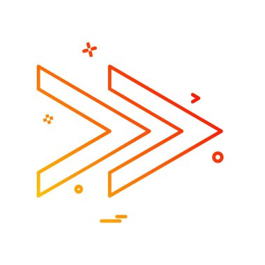 Sağ ok simge tasarlamak vektör