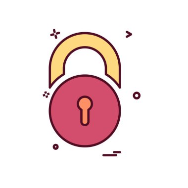 Simge tasarlamak vektör kilitli