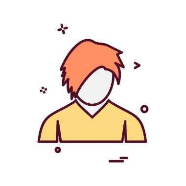 Avatar simge tasarım vektörü