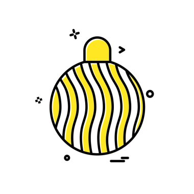 Noel top simge tasarlamak vektör