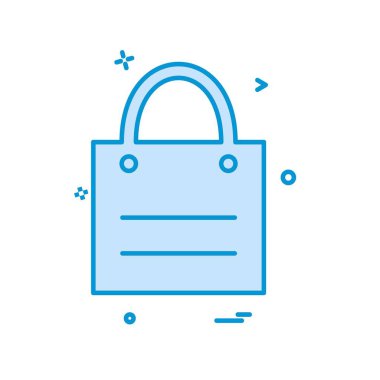 Alışveriş çantası simgesi tasarım vektörü