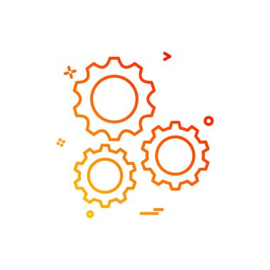 Ayar Dişli araçları simge vektör tasarımı