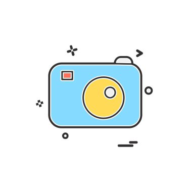 Kamera simgesi tasarım vektörü