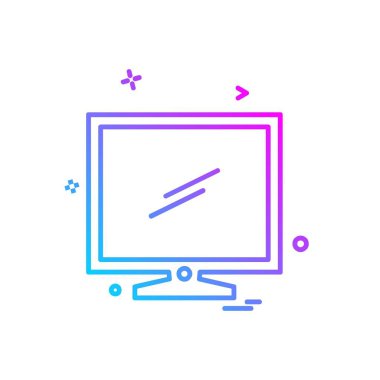 Bilgisayar simgesi tasarım vektörü