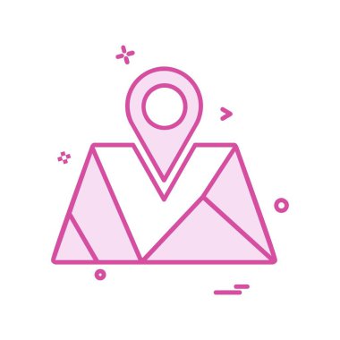 Gezinti simgesi tasarım, renkli vektör çizim