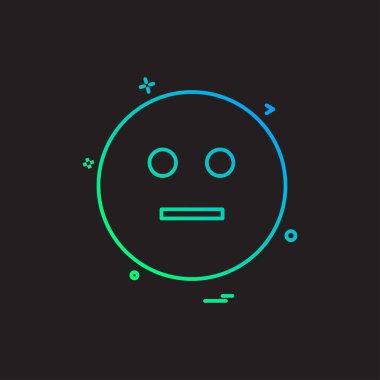 Emoji simgesi tasarım, renkli vektör çizim