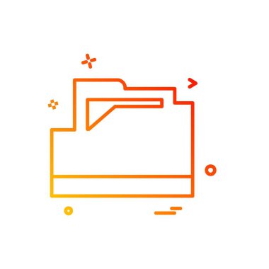 Klasör simge tasarlamak vektör